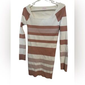 Striped sweater dress